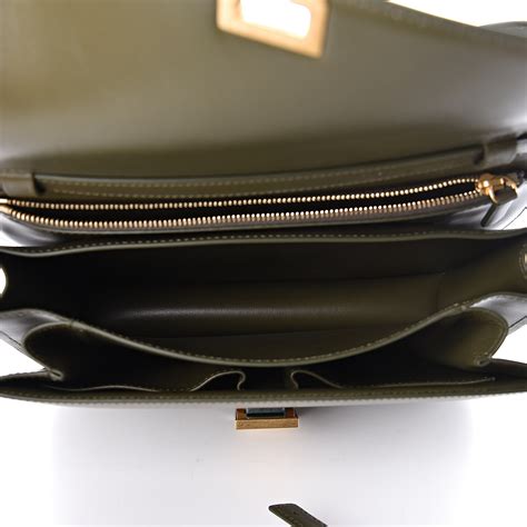 celine box bag army green|CELINE Box Calfskin Classic Box Medium Flap Bag .